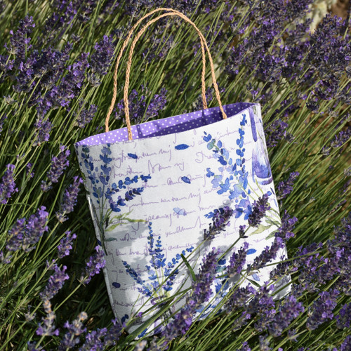 Textilní dárková taška - Levandulová — foto 3