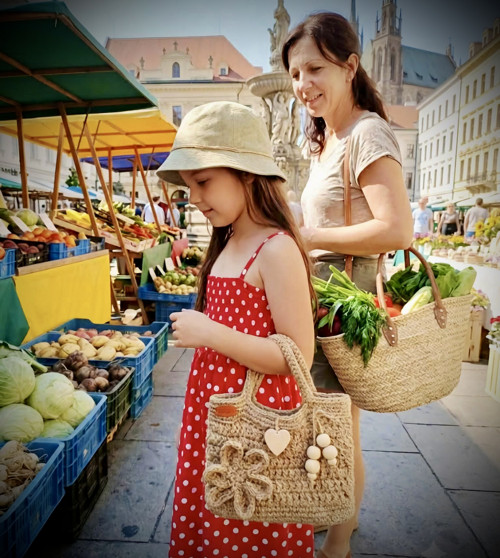 Jutová háčkovaná kabelka pro holčičku v boho stylu — foto 6
