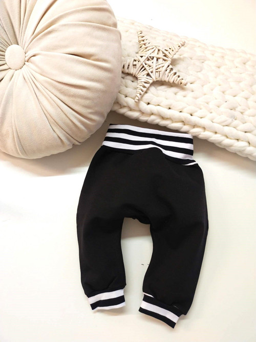 Dětské tepláky, baggy černé 3-6m — foto 5