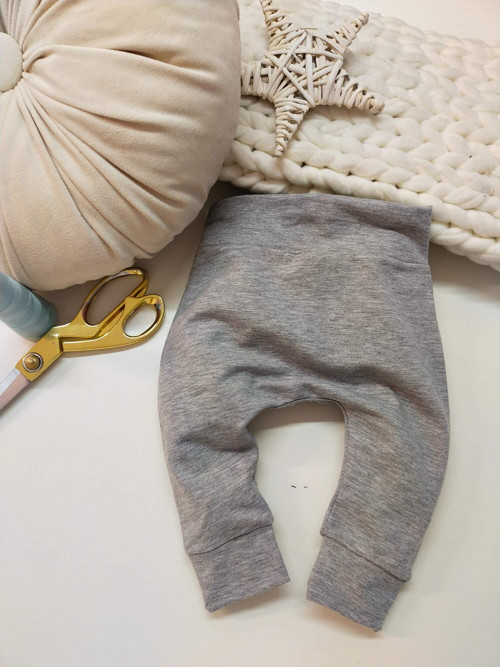 Dětské tepláky baggy šedé 6-9m — foto 5