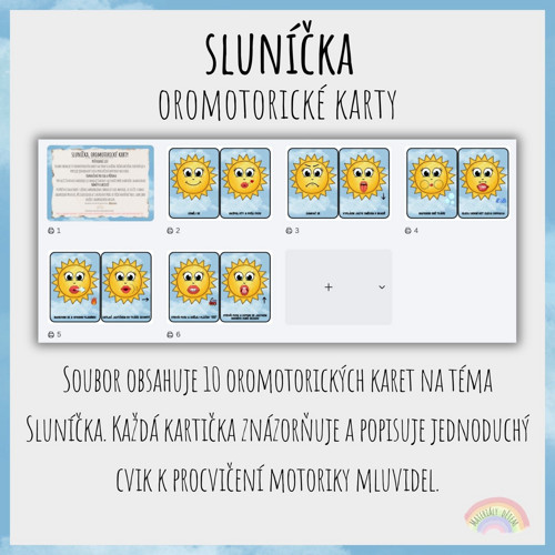 Sluníčka, oromotorické karty — foto 2