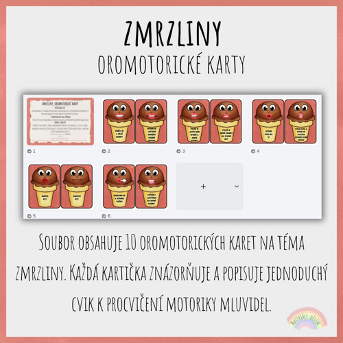 Zmrzliny, oromotorické karty — foto 2
