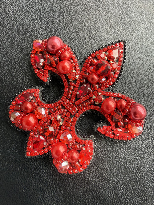 Brož Fleur-de-lis Červená — foto 2