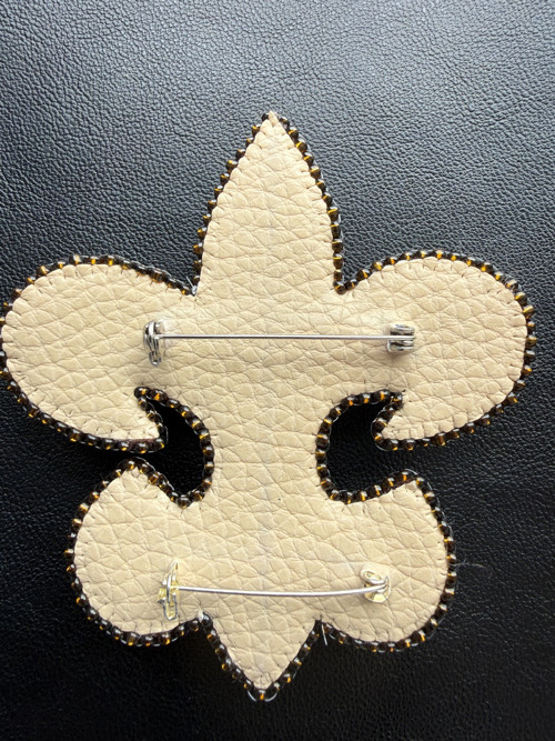 Brož Fleur-de-lis Hnědá — foto 5
