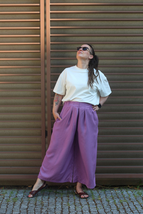 Tencelové culottky Violet — foto 2