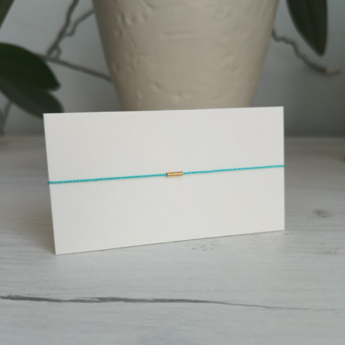 Náramek BASIC SILK (-) Luxury 24K Gold ed. - aqua — foto 5