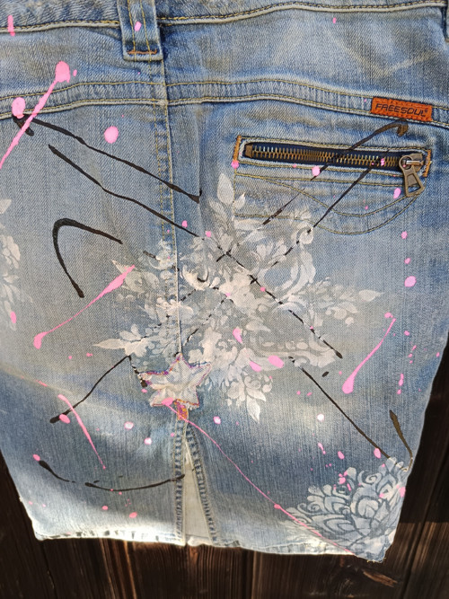Denim taška cákance — foto 5