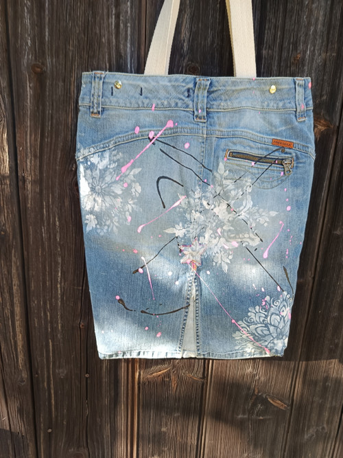 Denim taška cákance — foto 6