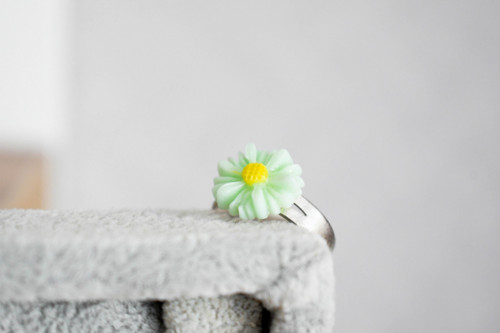 Drobné mentolové kvítí - prsten — foto 4