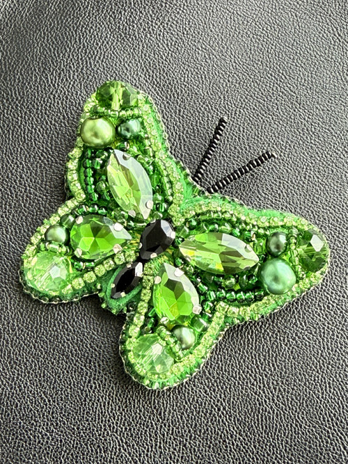 Brož Motýl – Zelená (Jade) — foto 2