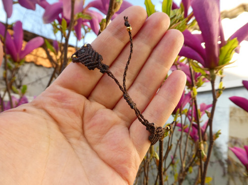 Macramé náramek Labradorit — foto 3