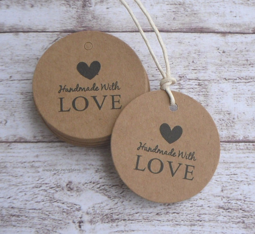 Kolečka handmade srdce 5 ks béžová — foto 4