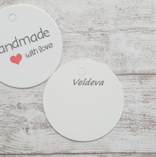 Kolečka handmade kulatá 10 ks bílá — foto 2