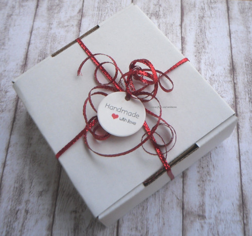 Kolečka handmade srdce 5ks bílá — foto 4