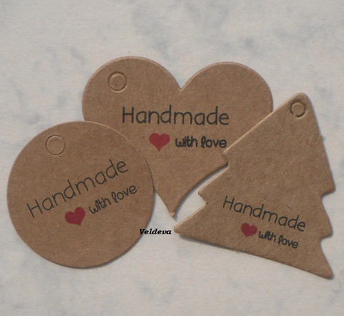Kolečka handmade srdce 10 ks béžová — foto 4