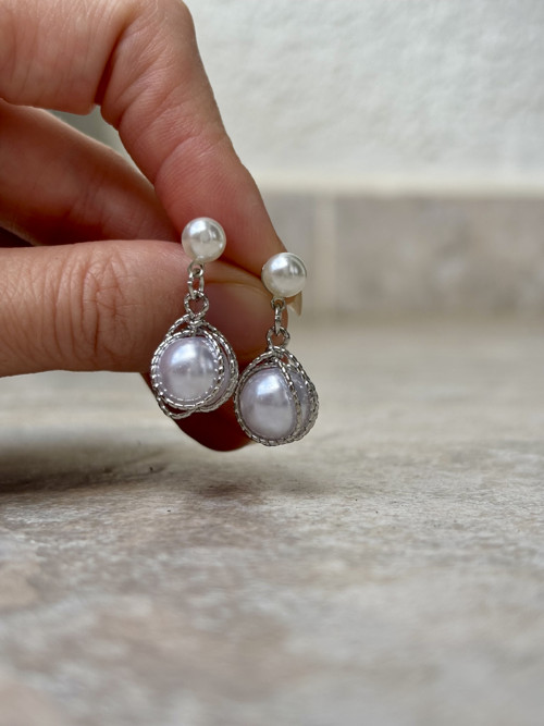 Perlové náušnice “Něžná elegance” — foto 2