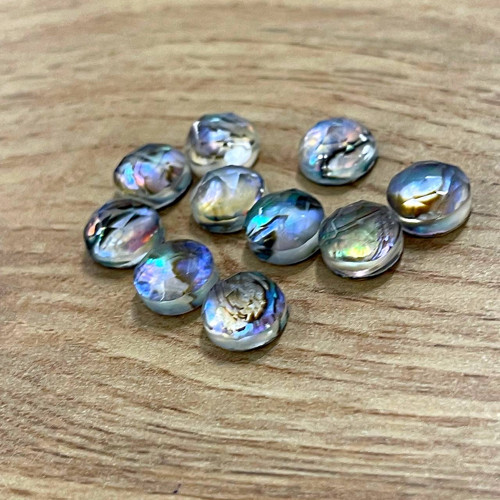 Perleť dublet broušený rosecut kabošon kruh / 8mm — foto 6