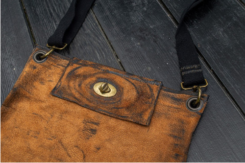 Kožená kabelka crossbody rez — foto 3