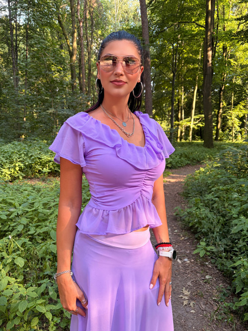 Halenka s volánky - lila — foto 2
