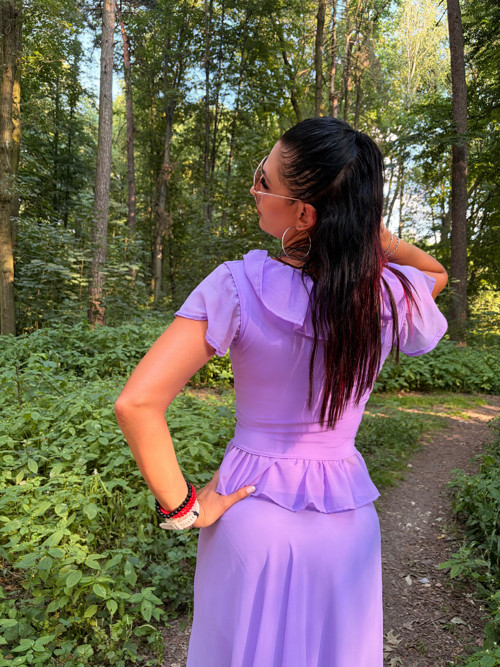 Halenka s volánky - lila — foto 3