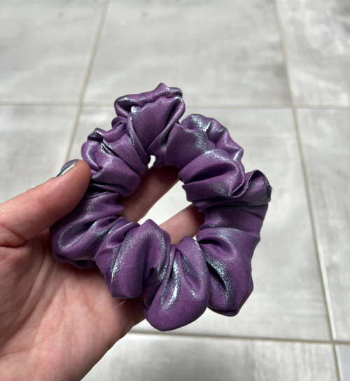 Saténová scrunchie široká — foto 2