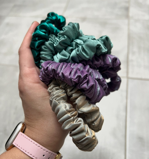 Saténová scrunchie mini — foto 4