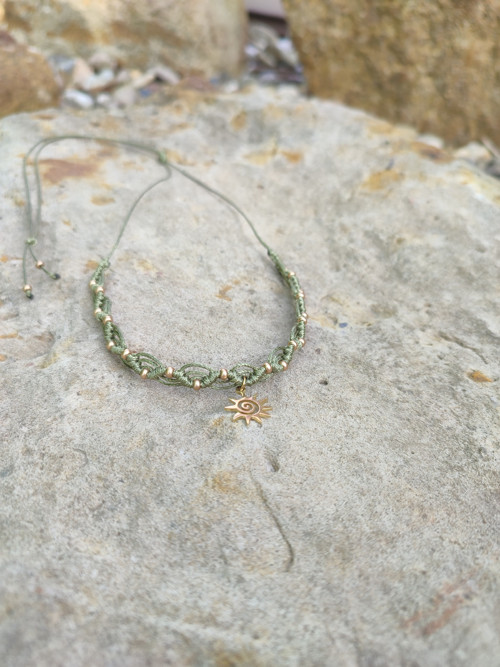 Macramé náhrdelník sól "slunce" — foto 3