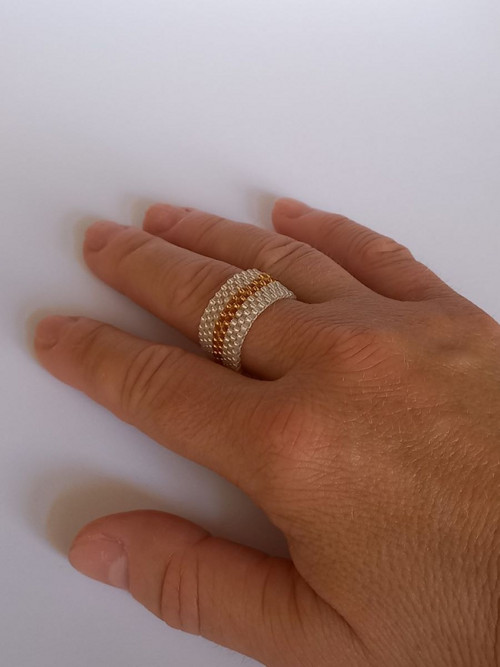 Prsten - Cream Silver Gold. — foto 3