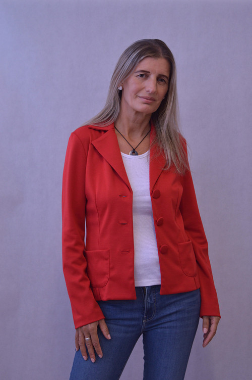 Dámske sako červené — foto 3