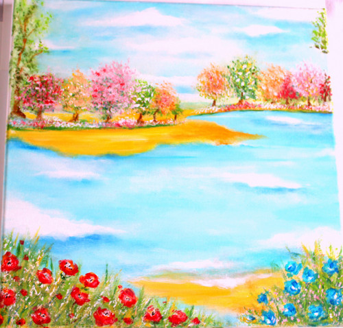 Příroda - obraz - plátno 40x40cm - akryl — foto 3