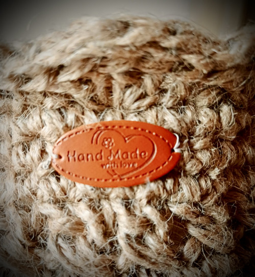 Háčkovaný jutový košíček -boho ošatka — foto 4