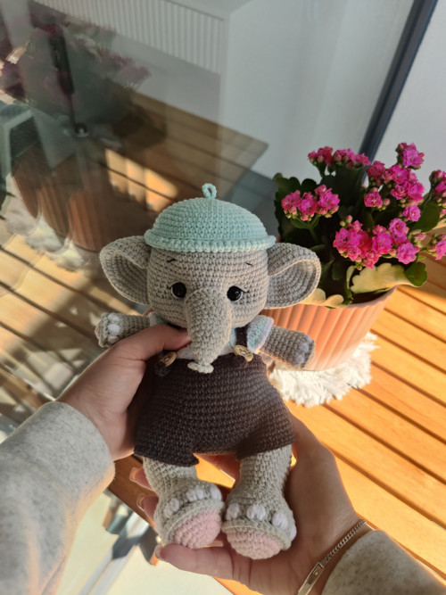 Háčkovaný sloník Elliot - chlapeček — foto 4