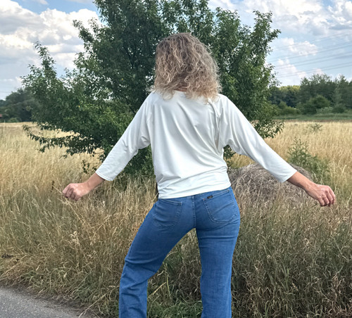 Volné triko bílé 3/4 rukáv — foto 6