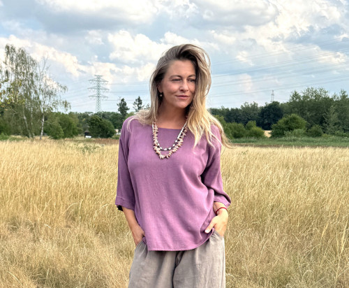 Tunika se lnem mauve — foto 2