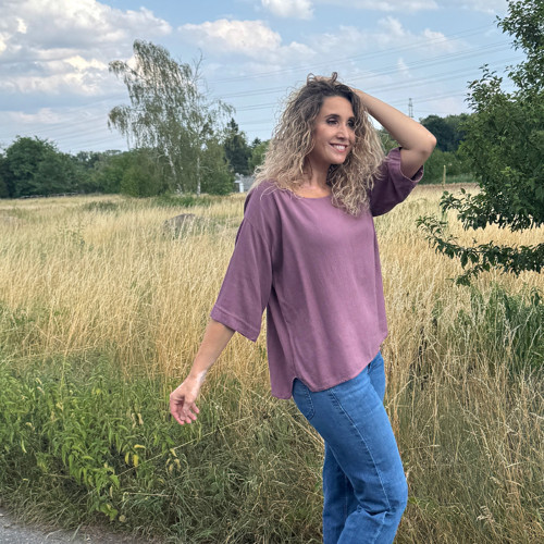 Tunika se lnem mauve — foto 6