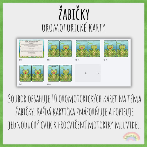 Žabičky, oromotorické karty — foto 2