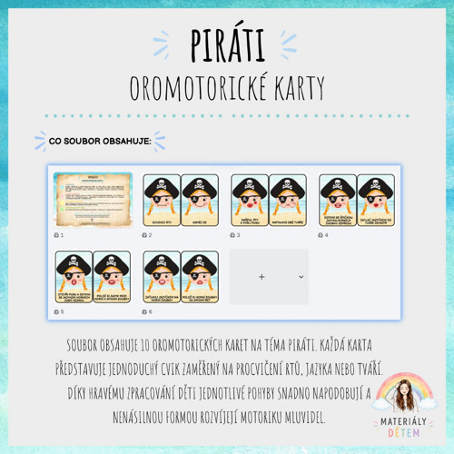 Piráti, oromotorické karty — foto 2