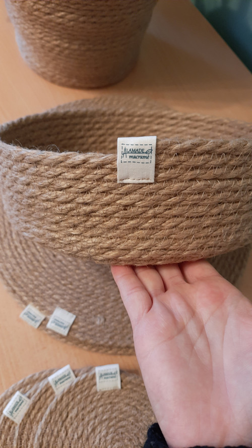 Kulatá jutová ošatka 23cm — foto 2