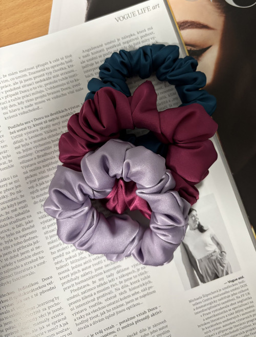 Hedvábné scrunchies „Berry & Ocean“ — foto 5