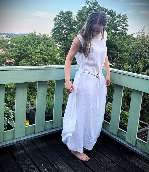 Lněné šaty Bílá paní — foto 4