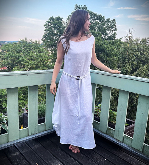Lněné šaty Bílá paní — foto 2