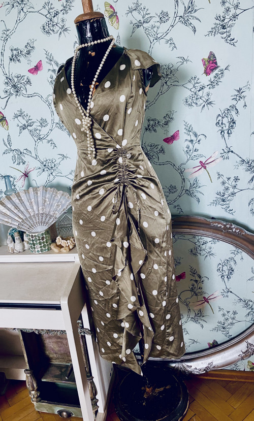 Šaty retro dots v moka — foto 3