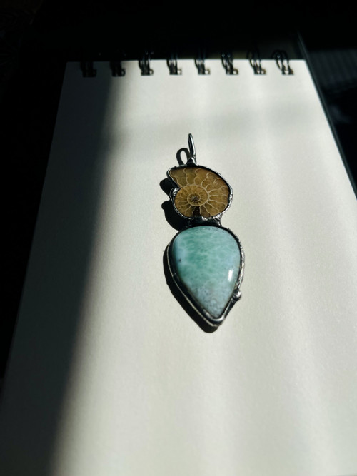 Larimar a amonit — foto 3