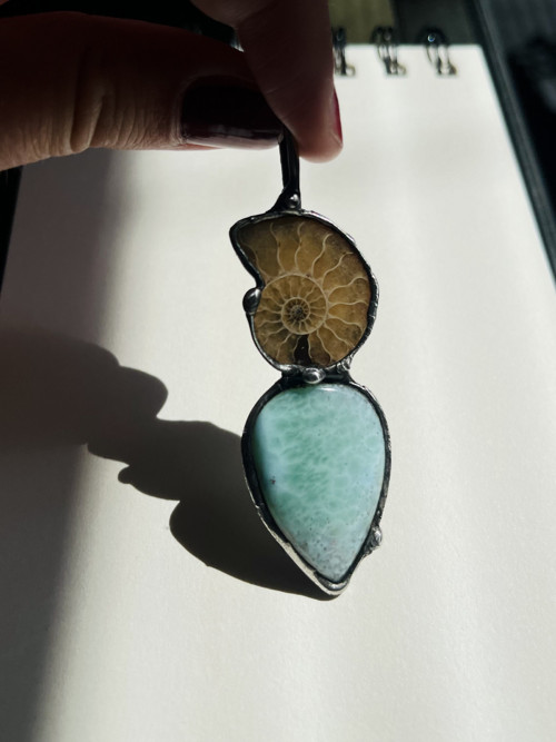 Larimar a amonit — foto 2