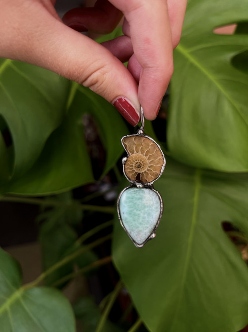 Larimar a amonit — foto 4