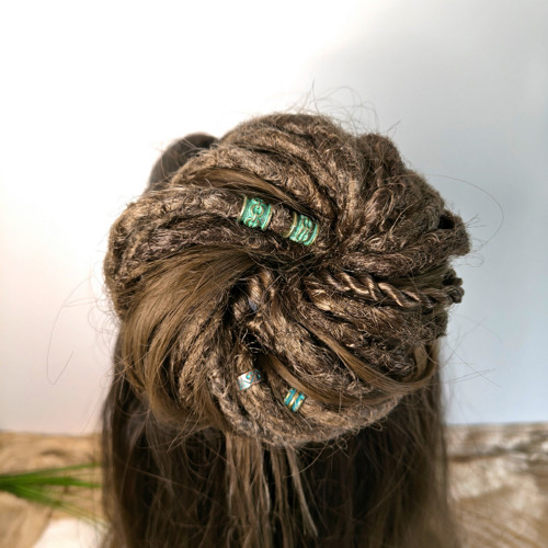 Boho dredo gumička s korálky — foto 6