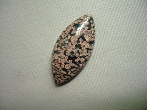 Kabošon - flower obsidián 34 mm, č.3f — foto 2
