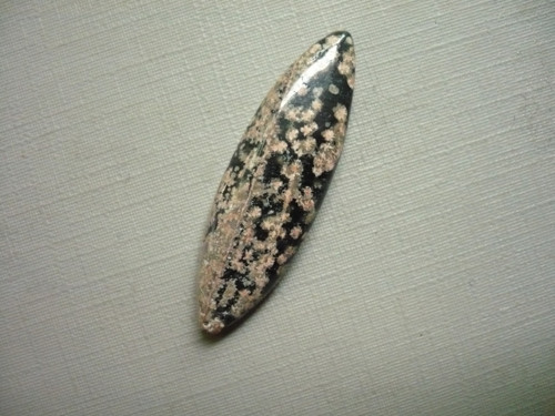 Kabošon - flower obsidián 39 mm, č.5f — foto 2
