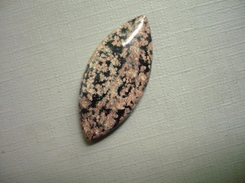 Kabošon - flower obsidián 33 mm, č.12f — foto 2