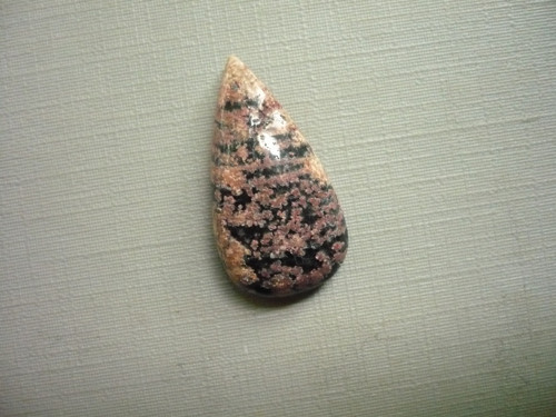 Kabošon - flower obsidián 28 mm, č.16f — foto 2
